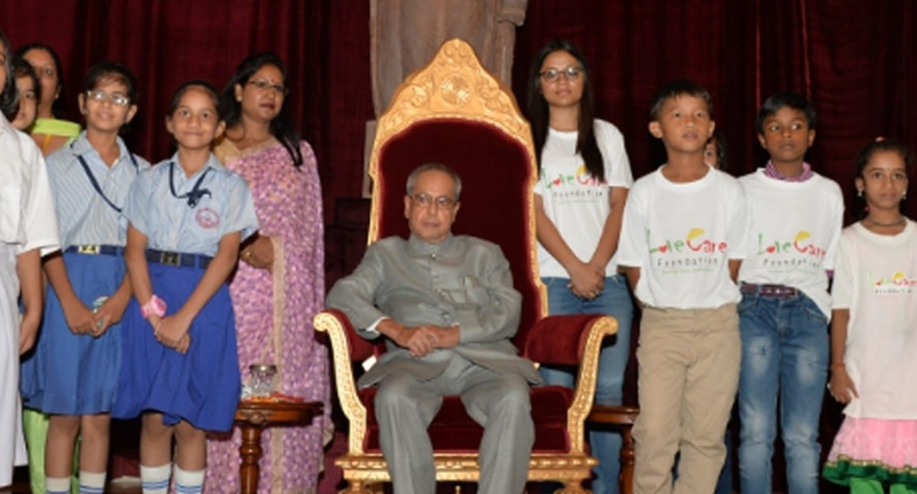 Children of LCF during interaction with Hon'ble President of India Shri Pranab Mukherjee under Face to Face Program