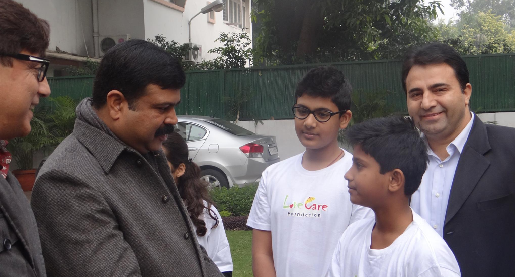 LCF team at the residence of Mr. Dharmendra Pradhan, Minister for Petroleum & Natural Gas