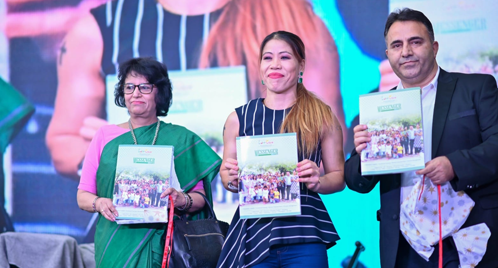 LCF team with Mary Kom at inaugration