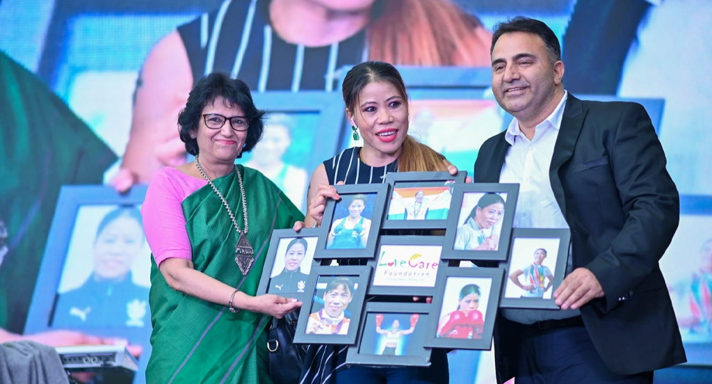 LCF team with Mary Kom at inaugration